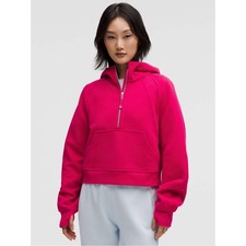 Lululemon Scuba Oversized Half-Zip Hoodie size M/L Pink Dragonfruit