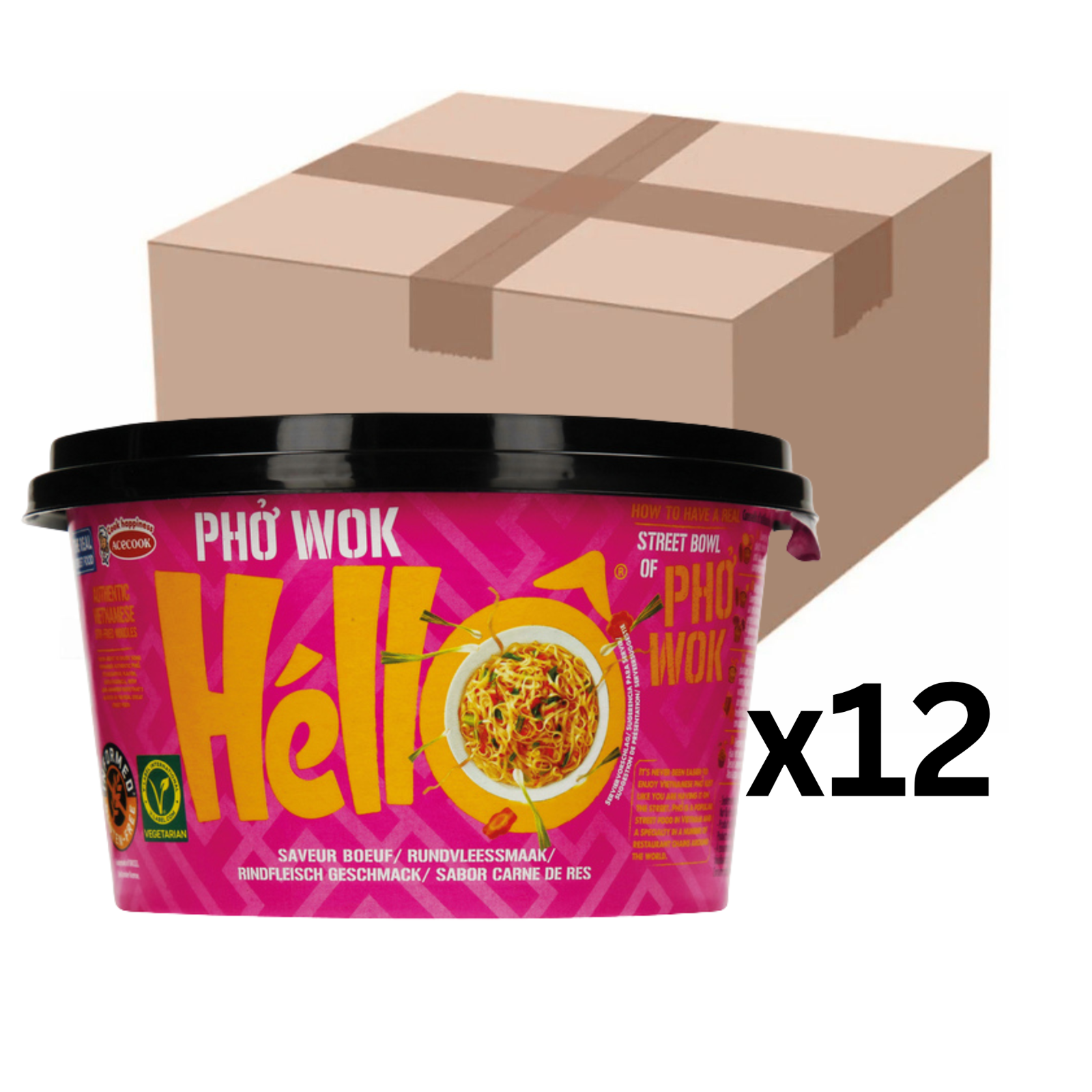 Acecook Instant-Nudeln Pho Bo Wok-Schüssel (Vietnamesische Phở Bò) 76 G - Image 3