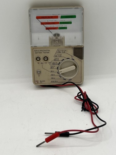 RARE VINTAGE MICRONTA 22-032A BATTERY TESTER RADIO SHACK TESTED