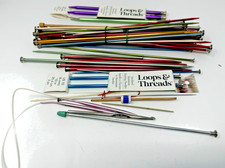 Huge Lot 55 Vintage Knitting Needles Various Sizes Length Colors Brands