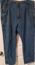 Vintage Men's Wrangler Rugged Wear Blue Denim Jeans 42x30
