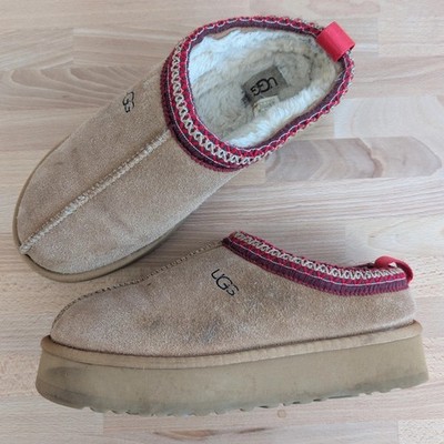 UGG Damen Tazz Plateau Hausschuhe mit Lammfell Fleecefutter UK Größe 8 DN4520