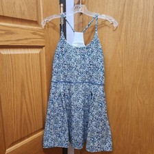 SAGE COLLECTIVE Floral Athletic Tennis Dress Built-in Shorts Blue Multi Size M