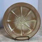Frankoma Pottery 94FL Wagon Wheel Dinner Plate 10 1/4 Dessert Gold B