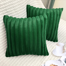 Velvet Faux Fur Pillow Covers - 18x18", Set of 2