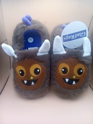 Glad Rags Monster Fell Kinder/Kids lustige Hausschuhe neu mit Etikett Größe 12 Schuhe 