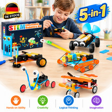 5er Set Technik Roboter Bausatz STEM Spielzeug Wissenschaft Konstruktion & DIY