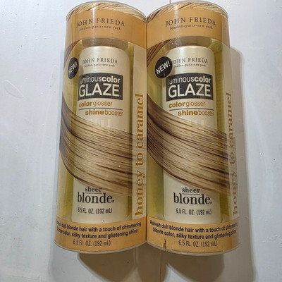 2 John Frieda Luminous Color Glaze Glosser Shine Booster BLONDE 6.5 oz NIP 2005