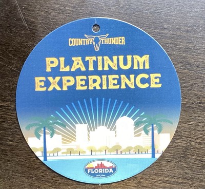 2025 Country Thunder Tampa FL Platinum Experience Badge Jelly Roll, Clint Black