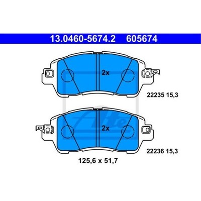 ATE Bremsbeläge Bremsbelegsatz vorne System Lucas / TRW für Mazda 2
