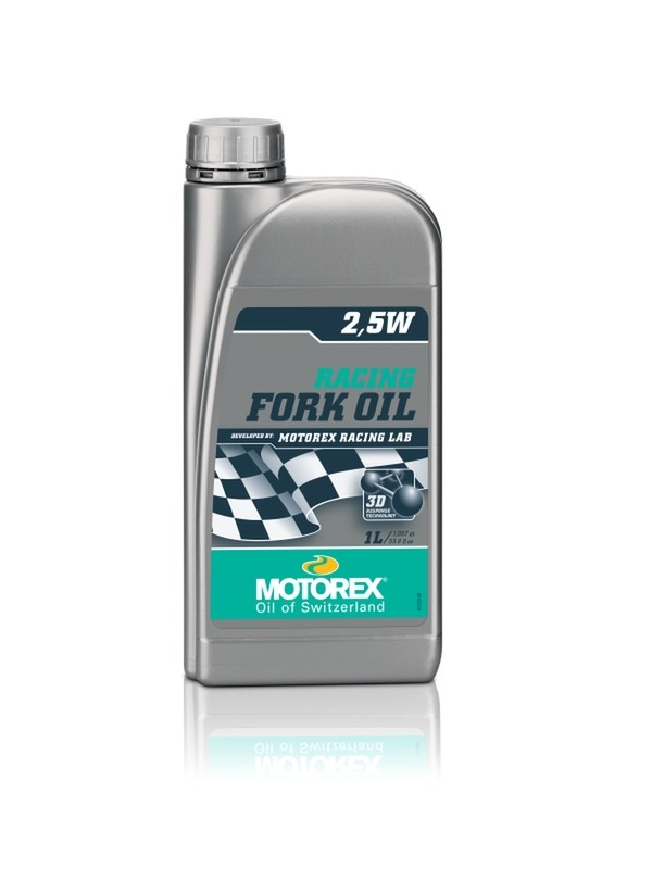 Huile de fourche MOTOREX Racing 2,5W réduit la friction des suspensions