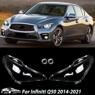 For Infiniti Q50 2014-2021 Left&Right Headlight Replacement Lens Cover Shell