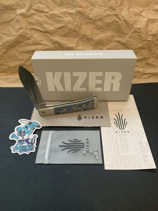 Kizer Trestle D V3760A2 Nitro-V Slip Joint Folding Knife Green Micarta NIB