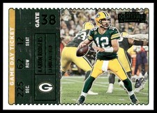 Aaron Rodgers 2022 Panini Contenders #GDT-ARO Game Day Ticket Emerald Packers