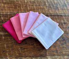 6 Fat Quarters Bundle Riley Blake Confetti Cotton Solids Pink Quilt Fabric