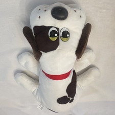 2019 Pound Puppies Plush Dog Stuffed Animal White Brown Spots Red Collar 6-14in