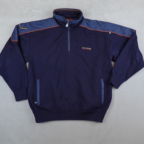 PAUL & SHARK Yachting Watershed Wool Pull-Over 1/4 Zip Herren Pullover Large