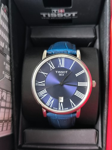 Tissot  Carson Premium Blue Dial Leather Strap   T122.410.16.043.00