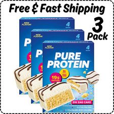 Pure Protein Pure Protein Bars Non-GMO, High Protein, Zig Zag Cake, 12 Count New