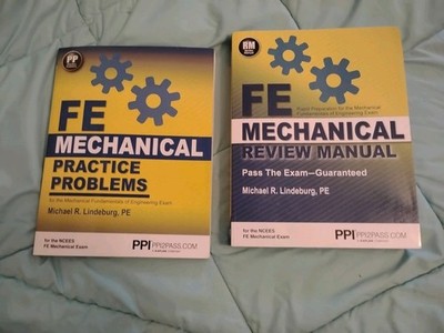 PPI FE Mechanical Review Manual + Practice Problems Bundle Lindeburg FE Exam Pre
