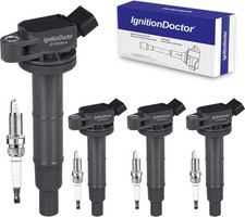 QDVX Ignition Coil and Spark Plugs - Pack of 4 - UF333 Compatible with 2.4L 02-1