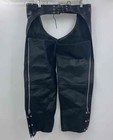 Wild Ride Mens Black Leather Adjustable Waist Riding Chaps Size Medium — photo 2