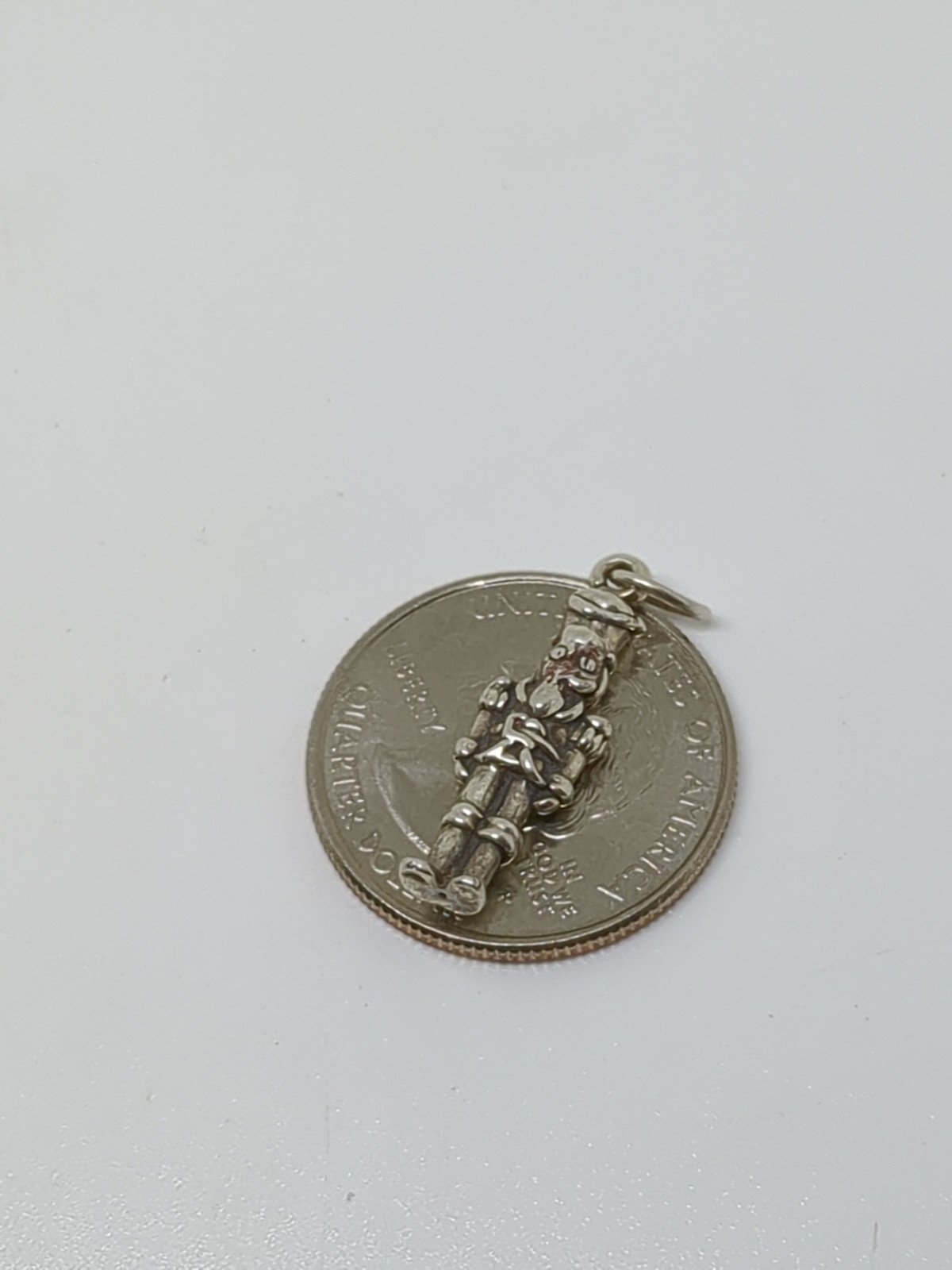 Sterling Silver 925 Small Nutcracker Charm - Read - image 3