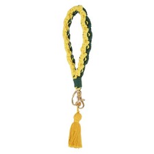 1 Pcs Handmade Wristlet Keychain, Yellow/Green