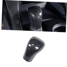 No Adhesive Snap-on Gear Shift Knob Cover Trim Protector 1. Carbon Fiber Grain