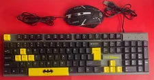 DC BATMAN Gamer Keyboard + Mouse Combo LED RGB Licensed Tested USB