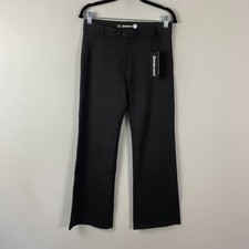 Betabrand Classic Bootcut Black Yoga Dress Pants Womens Petite M Characoal W0104