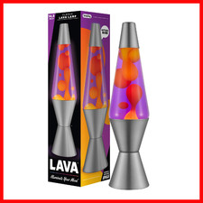 Lava Lamp - 14.5 Purple Sunset - The Original Motion Light - Yellow Wax And
