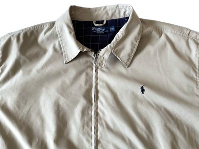 VTG 90's Polo Ralph Lauren - Men's 2XL Beige Khaki Full Zip