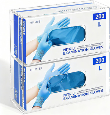 Glove Holder for Wall Mount: Magnetic Gloves Box Holder, Acrylic Disposable Rubb