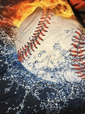 Baseball Themed Throw Down Comforter-Twin Size Comforter for Boys  Baseball Fan