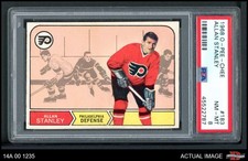 1968 O-Pee-Chee #183 Allan Stanley Flyers HOF PSA 8 - NM/MT