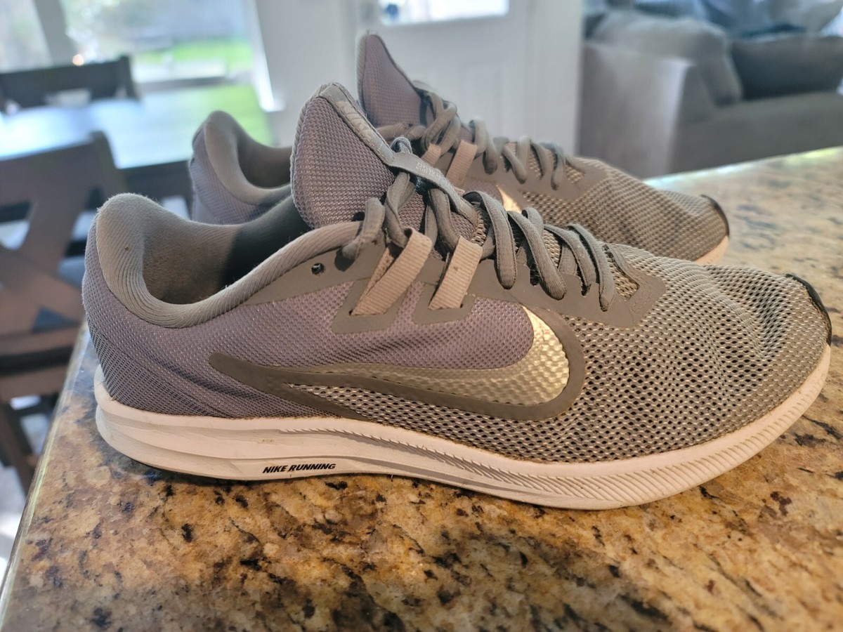 Nike Downshifter 9 Running Shoes Lace Up (AQ7481 001) Gray  display picture 1