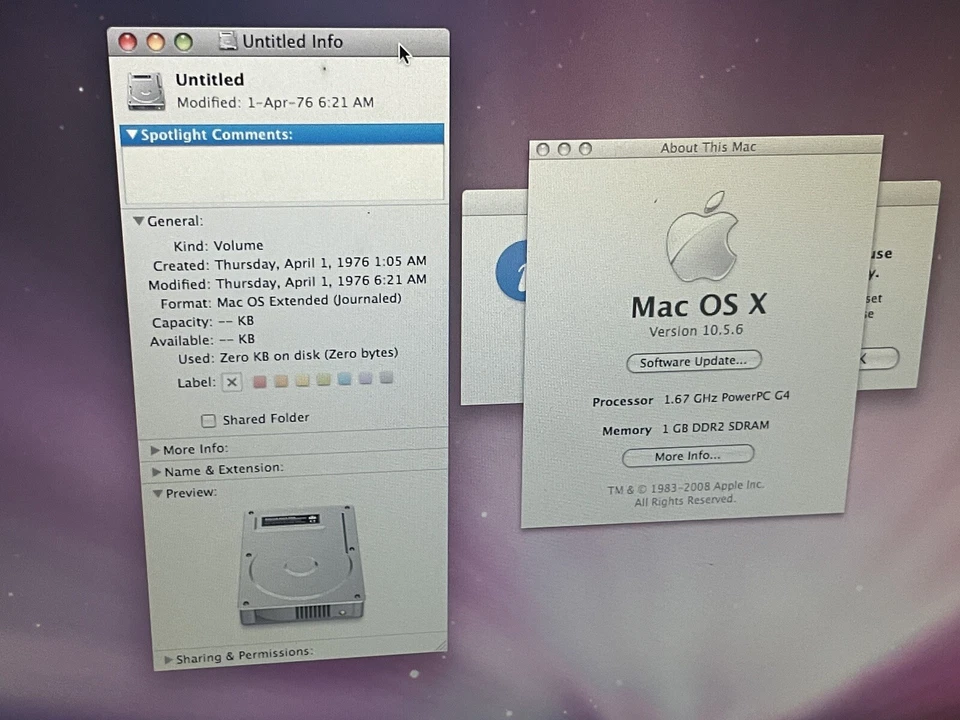 Apple 17" PowerBook G4 A1107 1.67GHz 60 /1GB w/ working Battery in box. Last G4! - Image 3 of 4