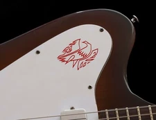 Gibson firebird Guitar Headstock Die-Cut Vinyl Decal Logo, OEM Size & Color NEW