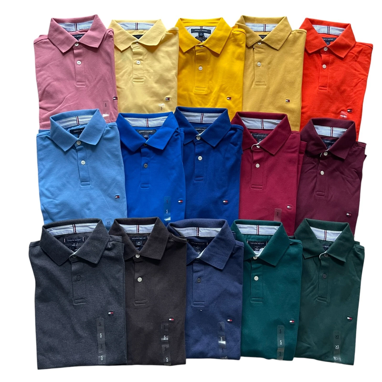 Tommy Hilfiger Men's Regular Fit Classic Solid Stretch Mesh Polo Shirt 22 Colors