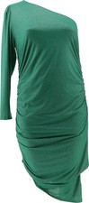 All Worthy Hunter McGrady Ruched Side Dress Green Glade 1X NWOT (248)