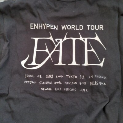 ENHYPEN World Tour FATE Japan Official T-shirt SizeL BLACK Trading