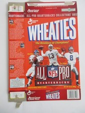 All Pro Quarterbacks Wheaties Box John Elway Dan Marino Aikman 1996 Cereal Box