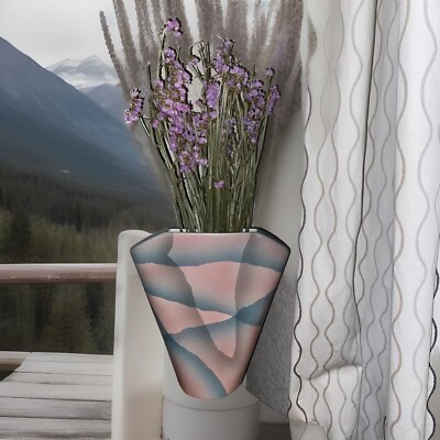 John Bergen Post Modernist Art Deco Painted Vase