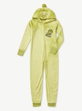 The Grinch One Piece Pajamas Union Suit Size 10 Girls Christmas Costume Kid
