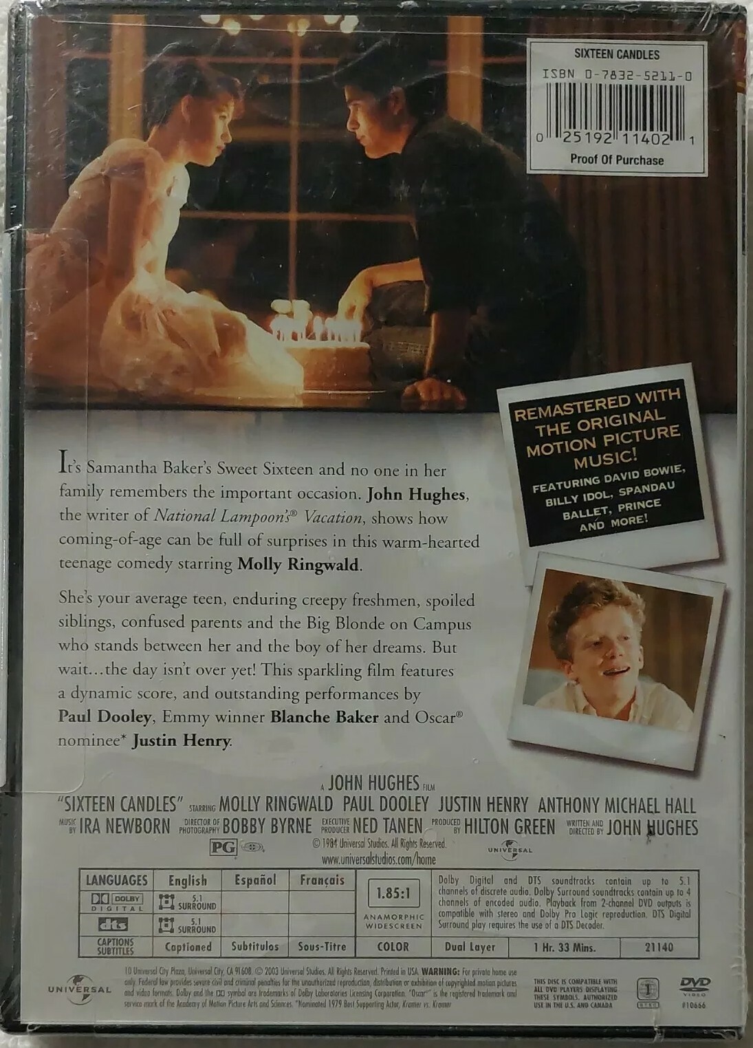 Sixteen Candles (Universal DVD, 1984) Molly Ringwald. Director John