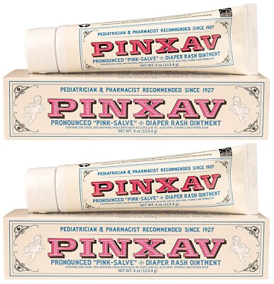 2 Pack 4 oz Pinxav Diaper Rash Ointment Cream for Eczema, Acne, Burns - 201150