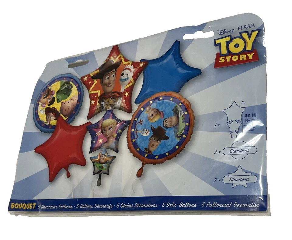Ramo de globos de helio Toy Story 4 Disney Pixar {paquete de 5} SELLADO Foto 3 de 3
