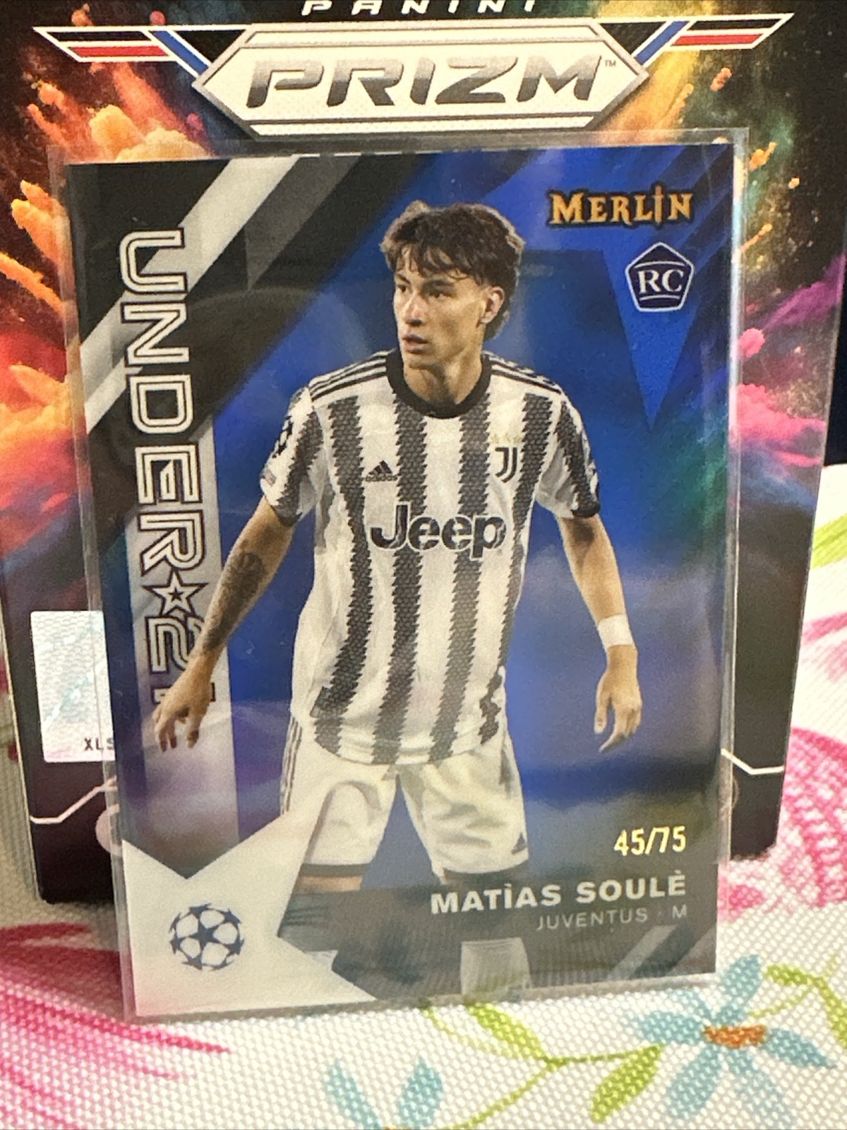 2022-23 Topps Merlin Chrome UEFA MATIAS SOULE /75 Rookie Blue Refractor Under 21