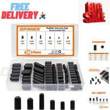 100 Pcs Carburetor  Vacuum Rubber Cap Plug Assortment Kit Intake Vacuum Lines